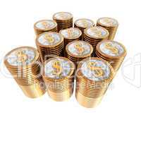 us dollar coins coins isolated on a white
