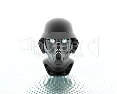 3d soldiers in a gas mask