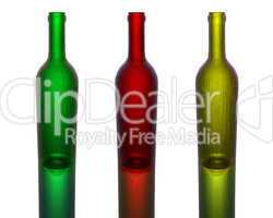 colorful wine bottles