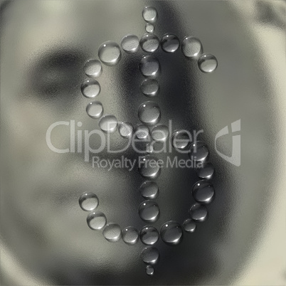 water drops us dollar sign background