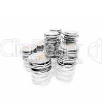 coins isolated on a white