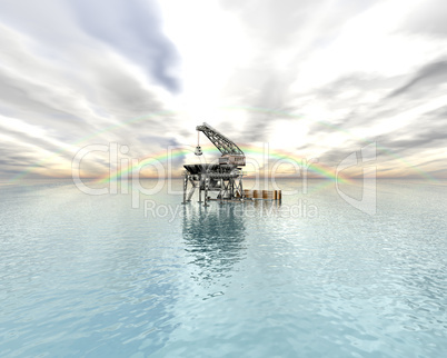 Drilling Platform in sea