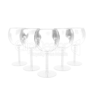 wine glass isolated on a white