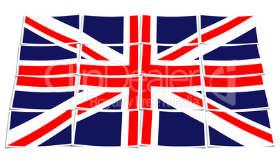 britain flag isolated on a white