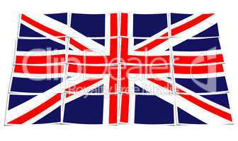 britain flag isolated on a white