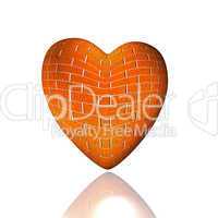 love heart brick textured i