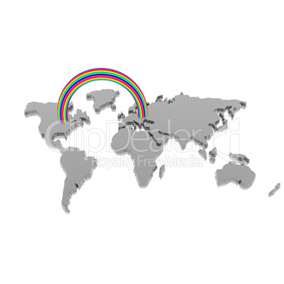 model of the geographical world map