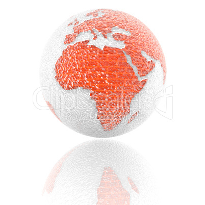 3d earth with color texture