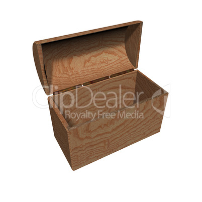 treasure chest isolated on a white