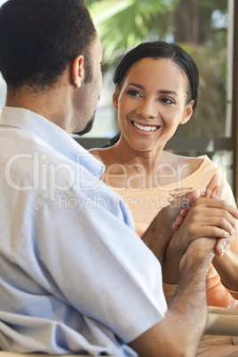 Happy African American Couple Holding Hands