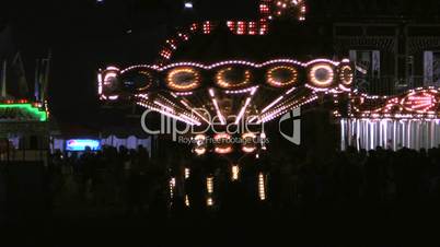 Carousel ride at night