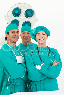 Smiling team of surgeon