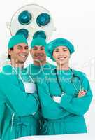 Smiling team of surgeon