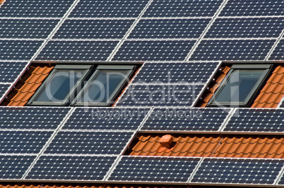 Solarkollektoren auf dem Dach
