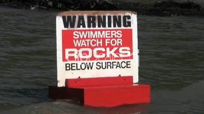 Watch For Rocks Sign