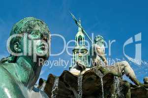 Neptunbrunnen in Berlin am Alexanderplatz