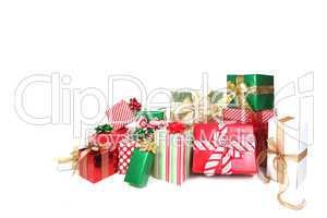 Presents Against a White Background
