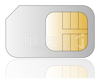 Illustration of cell phone sim card