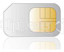 Illustration of cell phone sim card