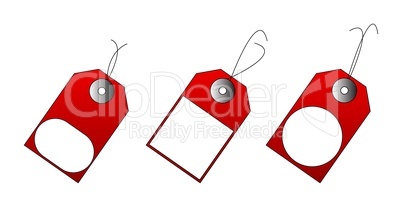 Illustration of red sales tags