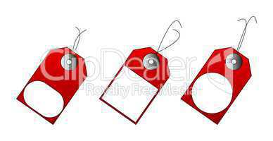 Illustration of red sales tags