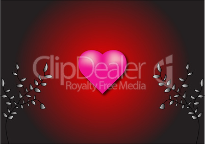 Valentine heart illustration design