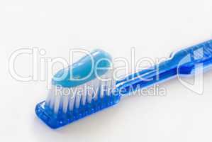 toothbrush with toothpaste