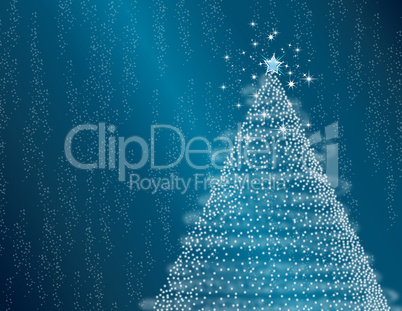 Background blue christmas tree