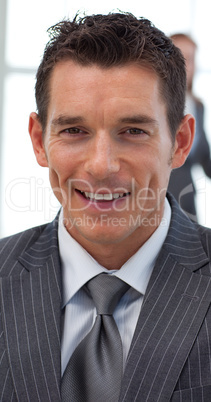 Close-up of an attractive businessman