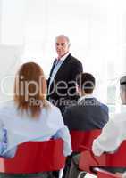 A diverse group of business people at a seminar