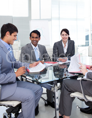 Multi-ethnic business people in a meeting