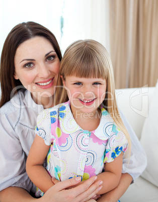 Portrait of a smiling mother and her daughter