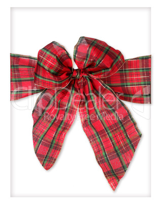 Plaid Xmas Package Bow