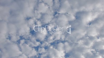 HD blue sky with clouds, timelapse