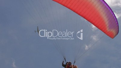 HD paragliding in blue sky