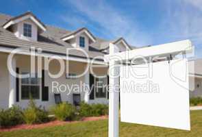 Blank Real Estate Sign & Home
