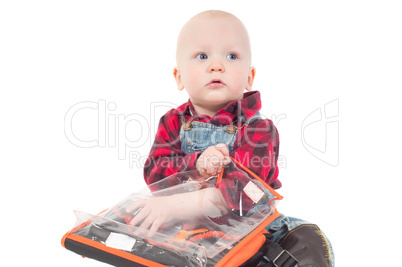 Little boy in studio