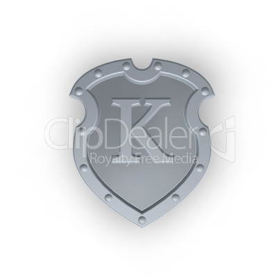 shield with letter K