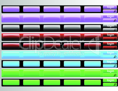 multi colored navigation bars