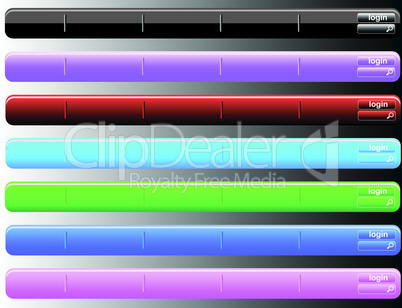 Multi colored navigation bars