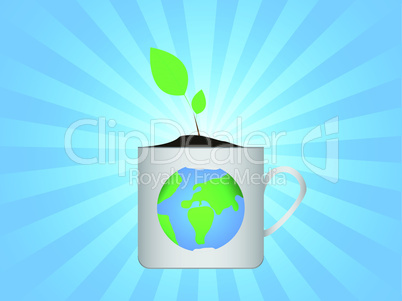 Earth in cup