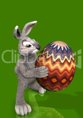 Osterhase mit Ei