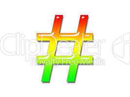 One letter of rainbow alphabet