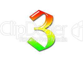 One letter multi-coloured alphabet