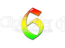 One letter multi-coloured alphabet