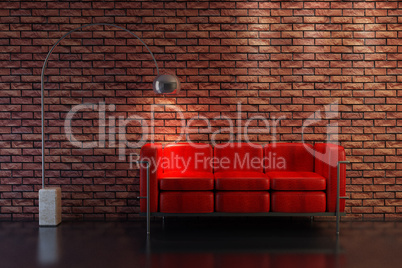 sofa 3D rendering