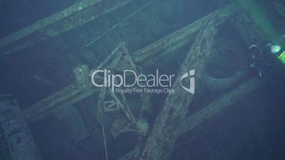 Shipwreck SS Thistlegorm cargo hold 2