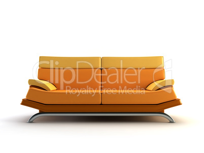 modern orange couch