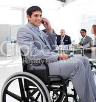 Businessman in a wheelchair