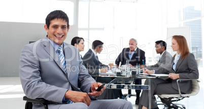 businessman in a wheelchair